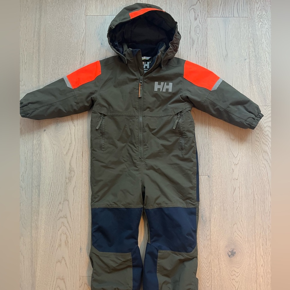 Helly Hansen Olive and Red Snowsuit